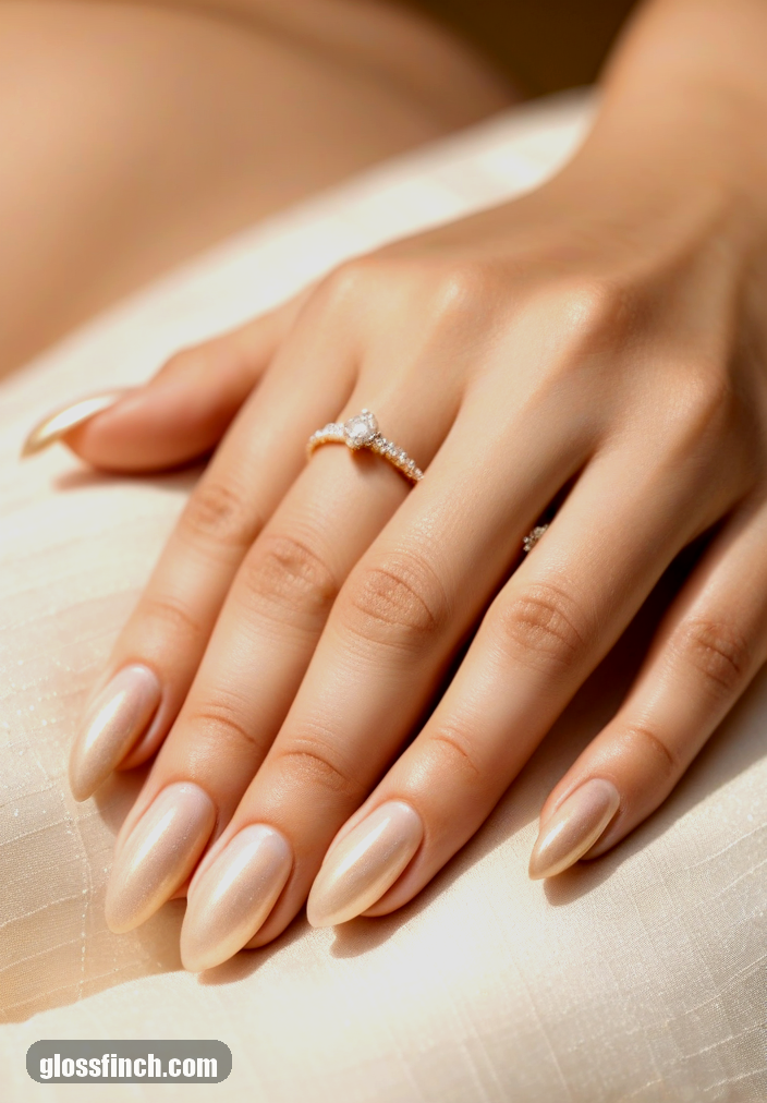 Classic French tips with a colorful twist