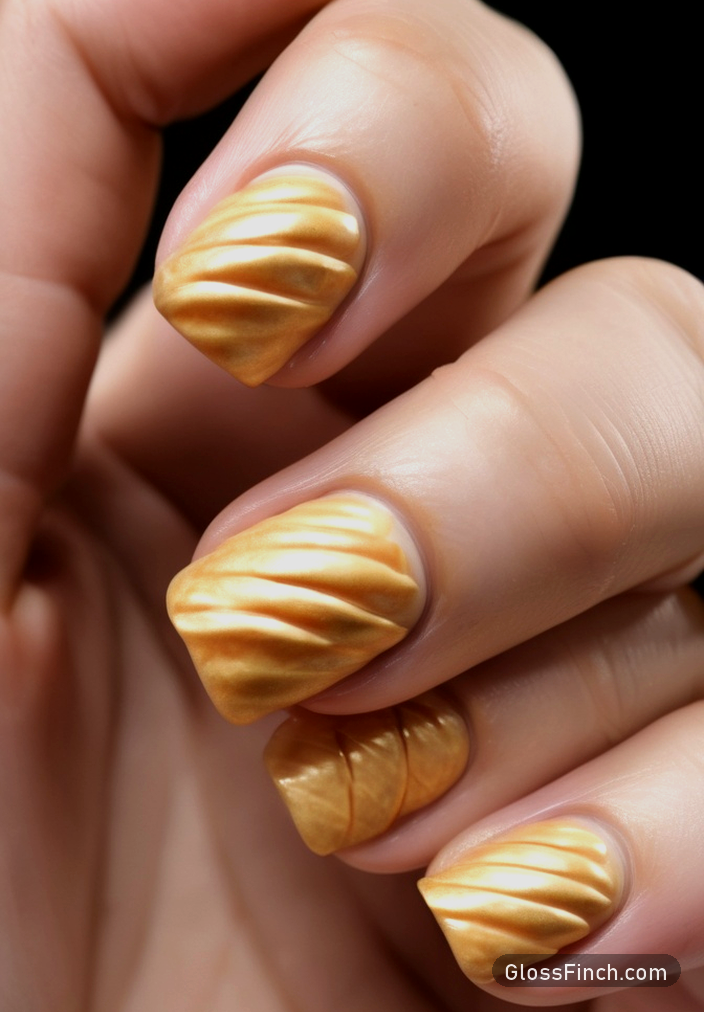 Pearlized nails that shimmer with effortless grace